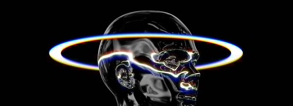 futuristic person with halo