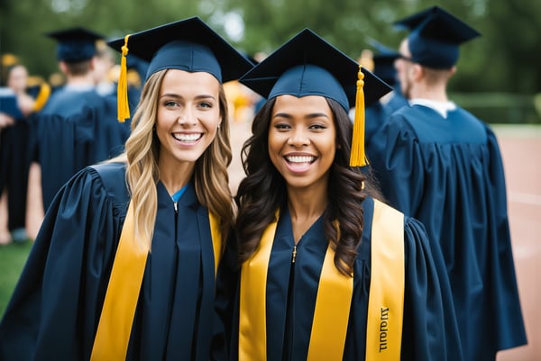 students graduating college